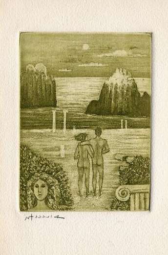 χαρακτικό του Δημήτρη Παπαγεωργίου για τον Ρίτσο.