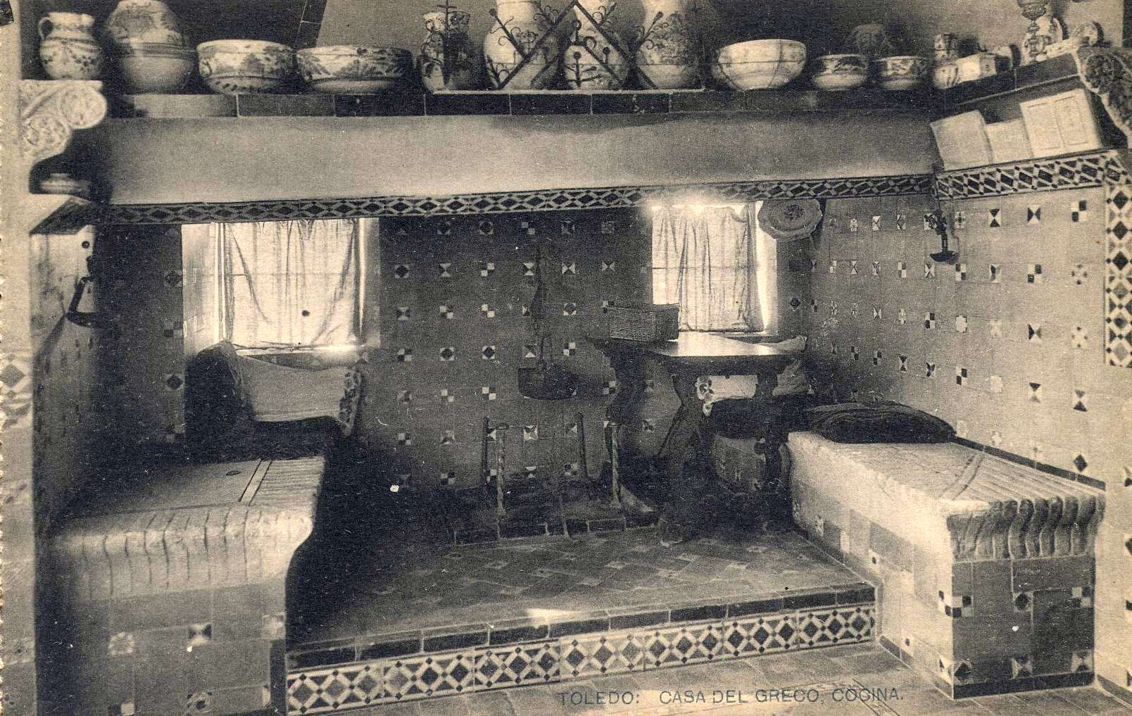 casa del Greco, cocina - carte postale de Hauser y Menet, 1900s. Hesperus´ Collectio