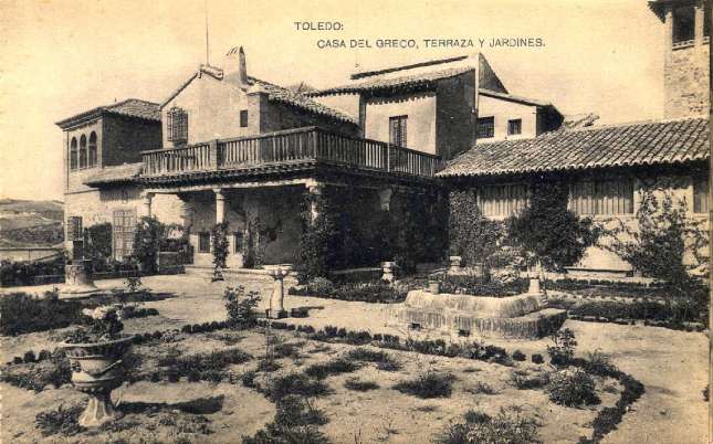casa del Greco, Terraza y jardines - carte postale de Hauser y Menet, ca. 1900. Hesperus Collection