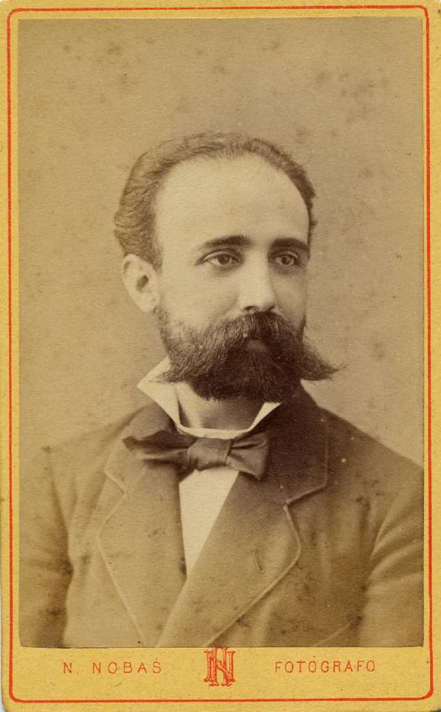 1880. FOTOGRAFOS ESPAÑOLES - Nobas, Narciso, Barcelona. Retrato de caballero, carte de visite, ca. 1880. Album Reig, Hesperus´ Collection