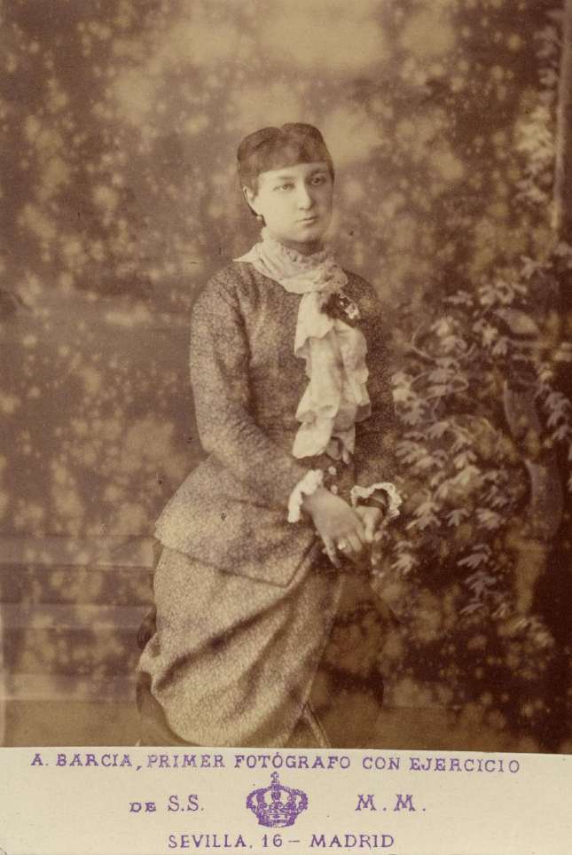 1885. FOTOGRAFOS ESPAÑOLES - Barcia, A., Primer Fotografo de Cámara, Madrid, Dama, ca. 1885, Hesperus´ Collection