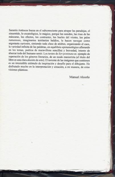 SER -pentinata vol. II - edición bibliofilia - prólogo de Manuel Alcorlo