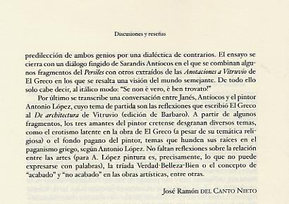 EL GRECO TRES MIRADAS - Reseña ERYTHEIA 2015D