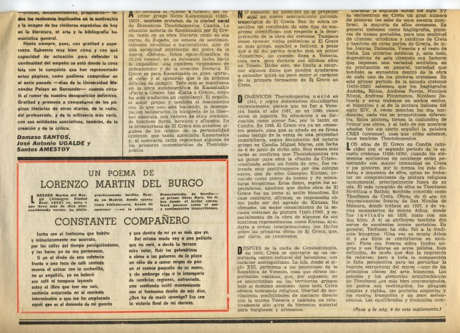 S. Antíocos - LA CRETA DE EL GRECO, Viernes Literario2