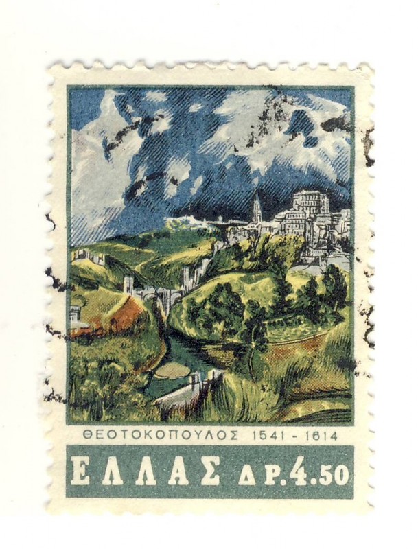 el-greco-en-la-filatelia-grecia-1965